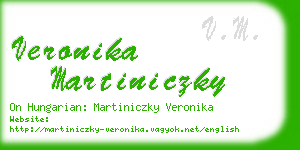 veronika martiniczky business card